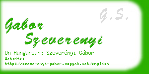 gabor szeverenyi business card